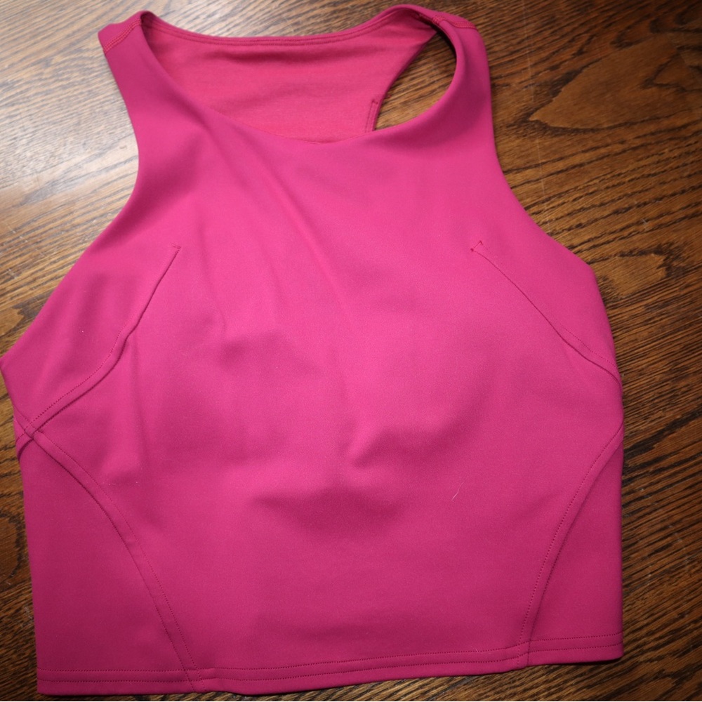 Lululemon wunder train tank high neck size 8 in “deep luxe”